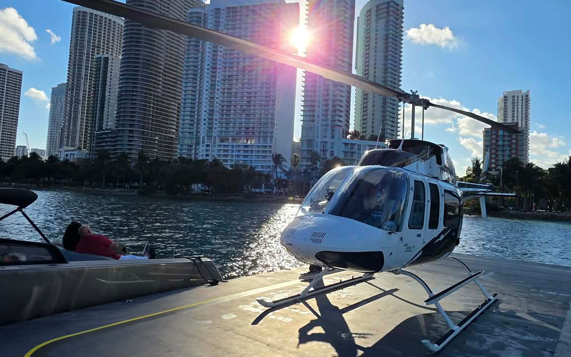 Helicopter to Grand Prix Miami Autodrome